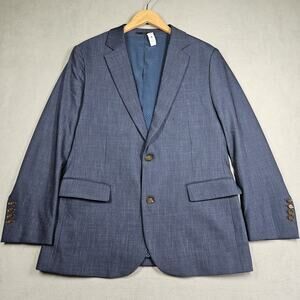 State & Liberty Athletic Fit Stretch Blazer Men 42 Short Blue Performance